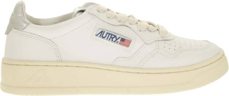 Autry Vintage lage leren sneakers met sterren en strepen White Dames