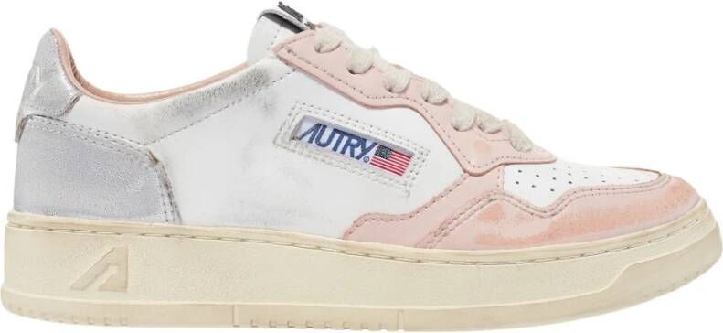 Autry Vintage Witte Leren Sneakers Multicolor Dames - Foto 5