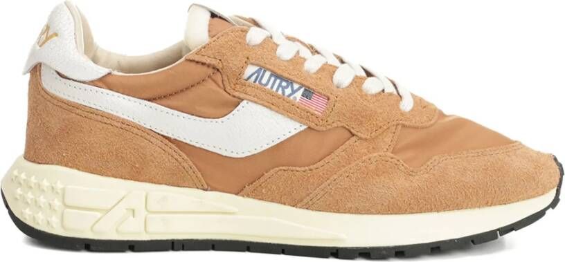 Autry Vintage Lage Sneakers in Wit Bruin - Foto 2