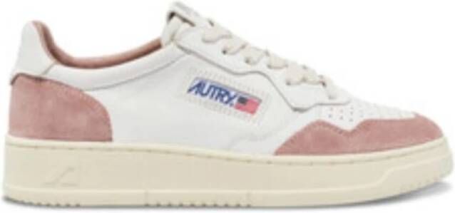 Autry Vintage Lage Sneakers in Wit Nude Leer White Dames