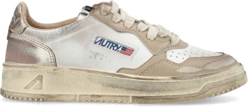 Autry Vintage Lage Sneakers voor Vrouwen White Dames