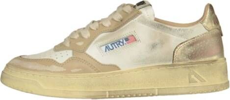 Autry Vintage Witte Sneakers met Zijlogo Multicolor Dames