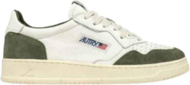Autry Vintage Lage Top Leren Sneakers Green Heren