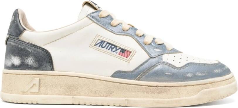 Autry Vintage Lage Top Sneakers Zwart Multicolor Heren