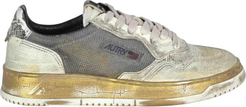 Autry Vintage Leren en Mesh Sneakers