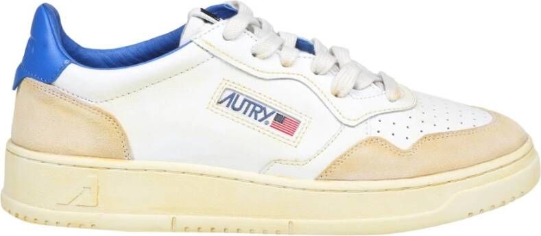 Autry Vintage Leren en Suède Sneakers White