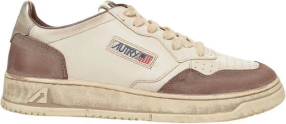 Autry Vintage Leren Sneakers Bianco Aw25