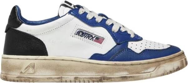 Autry Vintage Leren Sneakers Blauw Heren