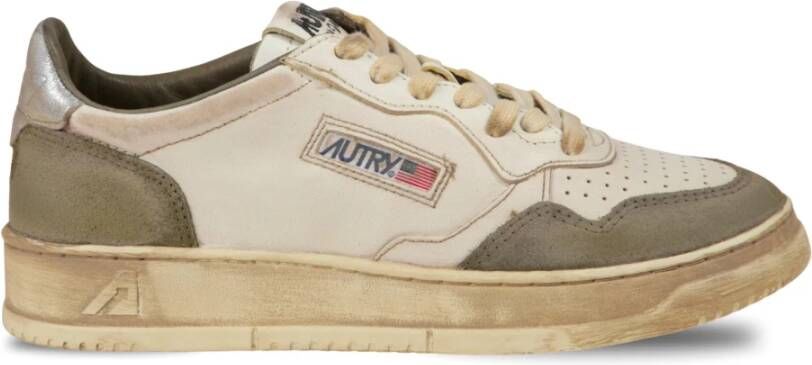 Autry Vintage Leren Sneakers Groen Suède
