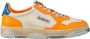 Autry Vintage Leren Sneakers in Wit en Oranje Orange Heren - Thumbnail 1