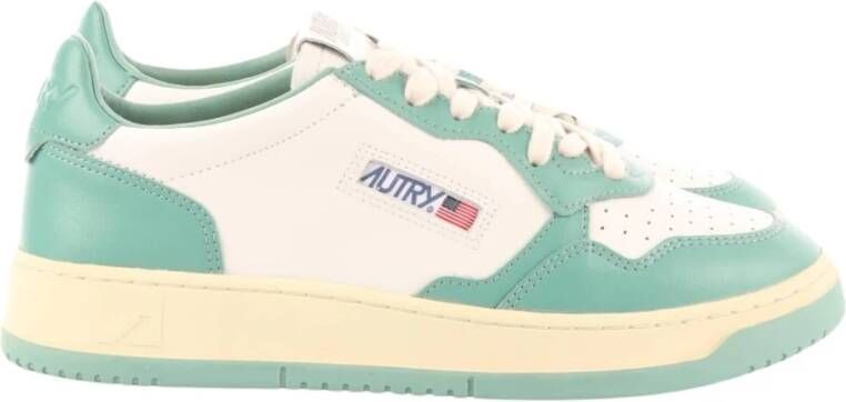 Autry Vintage Leren Sneakers met Contrastdetails Multicolor Dames