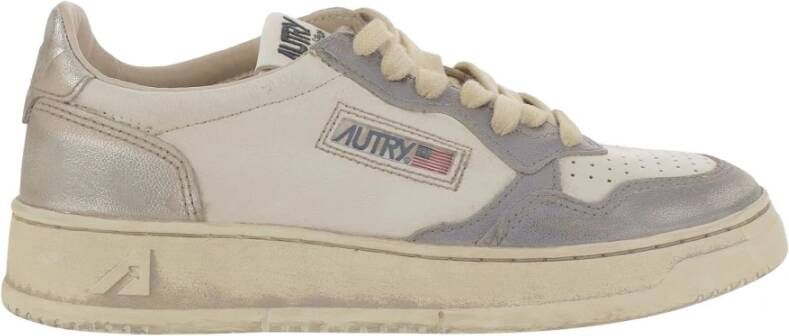 Autry Vintage Leren Sneakers met Logo Details
