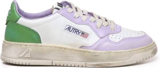Autry Vintage Wit Groene Sneaker Multicolor Dames
