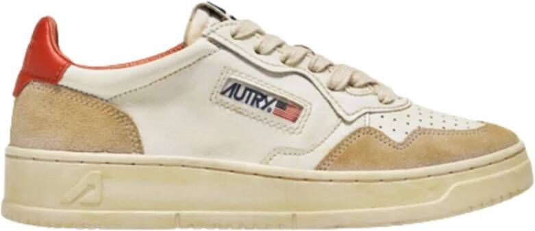 Autry Witte Panelled Lage Top Sneakers Multicolor Heren