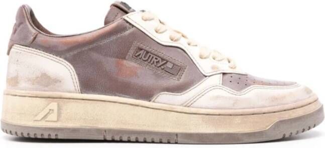 Autry Vintage Low Top Leren Sneakers Multicolor Heren