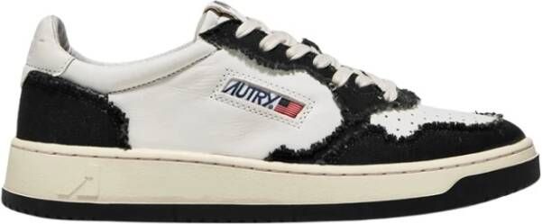 Autry Vintage Low-Top Leren Sneakers Zwart Dames