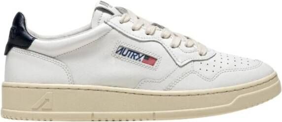 Autry Vintage Low-Top Witte Leren Sneakers Multicolor Heren