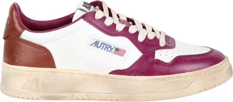 Autry Vintage Medalist Metallic Sneakers Red Dames