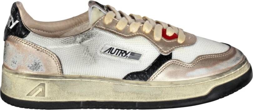 Autry Vintage Mesh Leren Sneakers