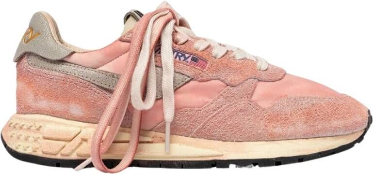 Autry Vintage Roze Nylon Sneakers