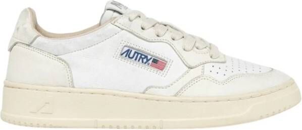 Autry Vintage Stijl Lage Top Leren Sneakers