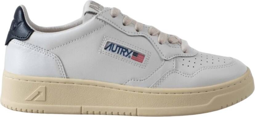 Autry Vintage stijl leren lage sneakers White Dames