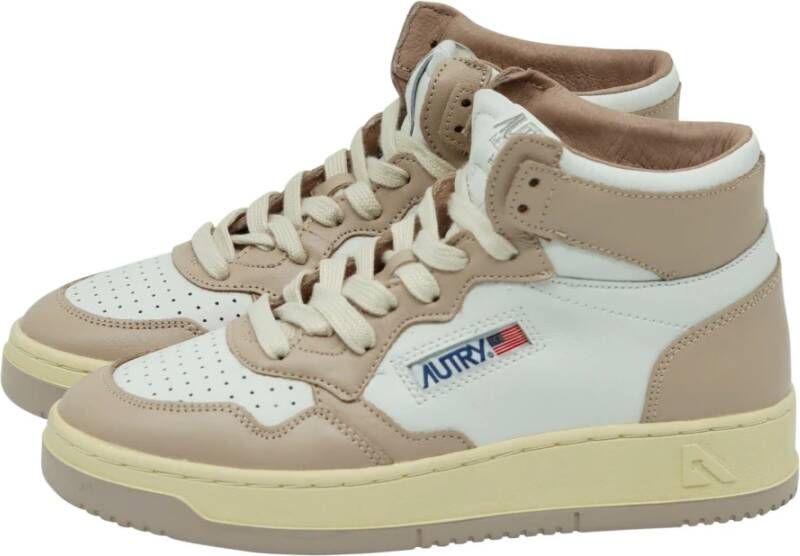 Autry Mushroom Bicolour High Top Sneakers Wit Dames