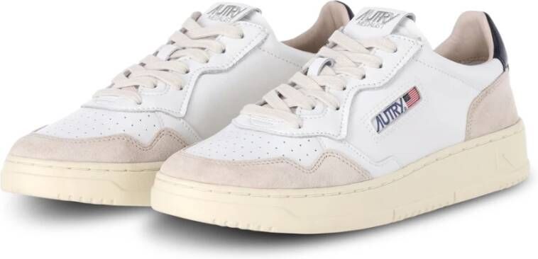 Autry Blauw Wit Sneakers Medalist Suede Panel Multicolor Heren