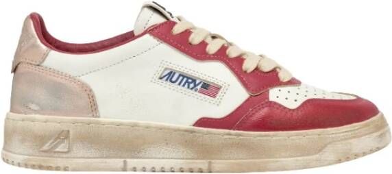Autry Vintage Wit Roze Koper Sneakers
