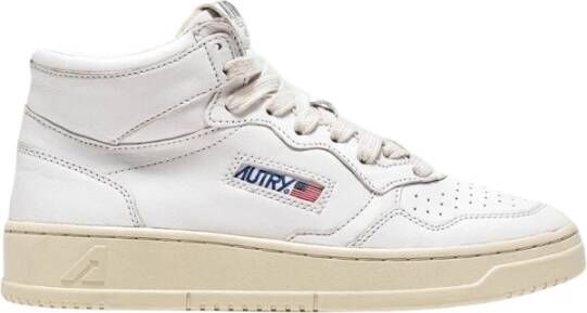 Autry Witte High-Top Sneakers Met Geperforeerde Details White