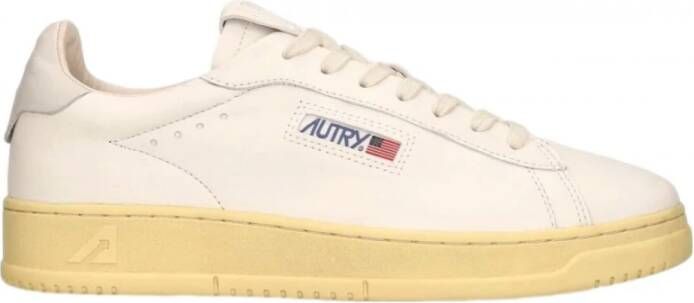 Autry Vintage witte leren sneakers Beige Heren