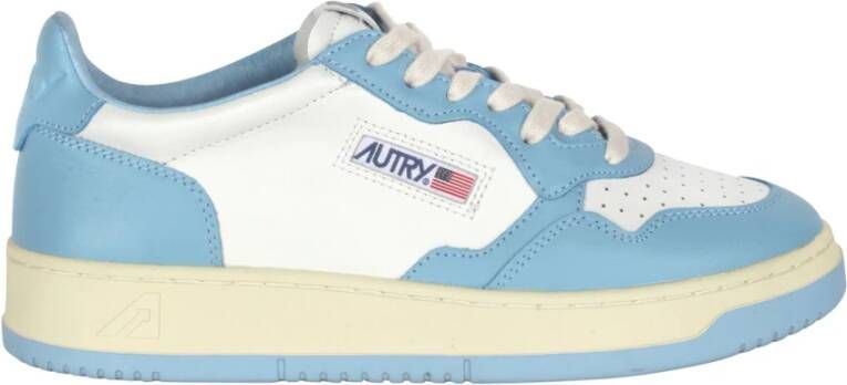 Autry Vintage lage profiel leren sneakers met Amerikaanse vlag detail White