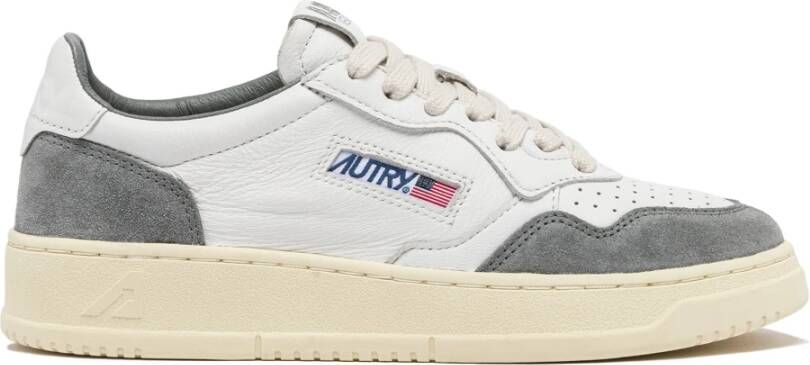 Autry Heren Wit Grijs Leren Sneakers White Heren