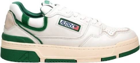 Autry Heren Wit Groen Leren Sneakers Wit Heren