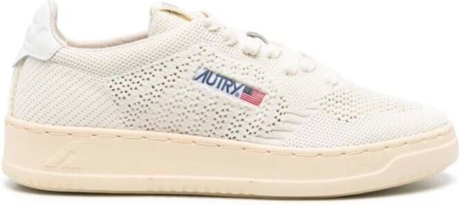 Autry Wit Ivoor Easeknit Lage Dames Sneakers White Dames