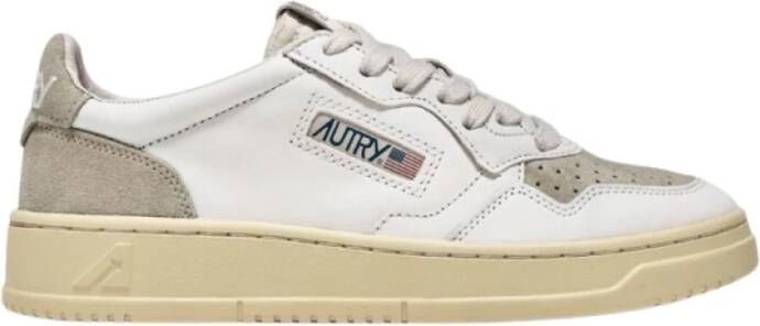 Autry Witte en beige sneakers voor dames Grijs Dames