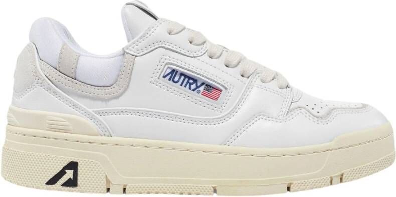 Autry Witte en Marineblauwe Unisex Sneakers Multicolor Heren