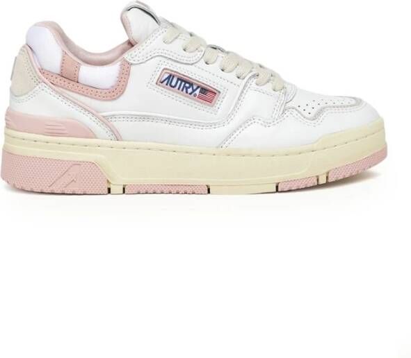 Autry Witte en roze sneakers Multicolor Dames