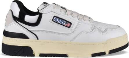 Autry Witte en Zwarte Leren Sneakers White Heren