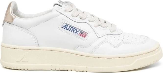Autry Witte Gouden Lage Damessneakers White Dames