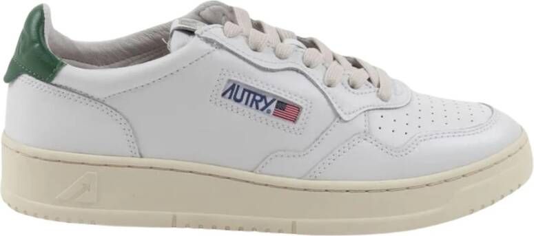 Autry Witte-Groene Casual Sneakers voor Heren Groen Heren