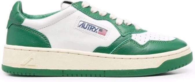 Autry Witte Groene Medalist Sneakers Green Dames