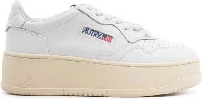 Autry Witte kalfsleren sneakers