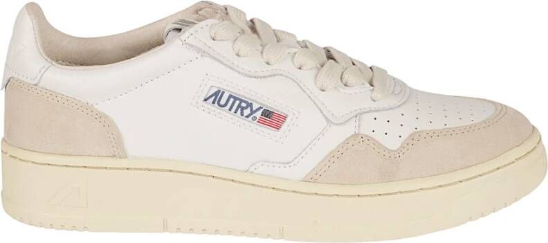 Autry Witte lage leren sneakers Wit Dames