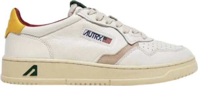 Autry Witte lage leren sneakers Wit Heren