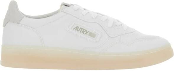 Autry Witte lage sneakers met reliëflogo White Heren