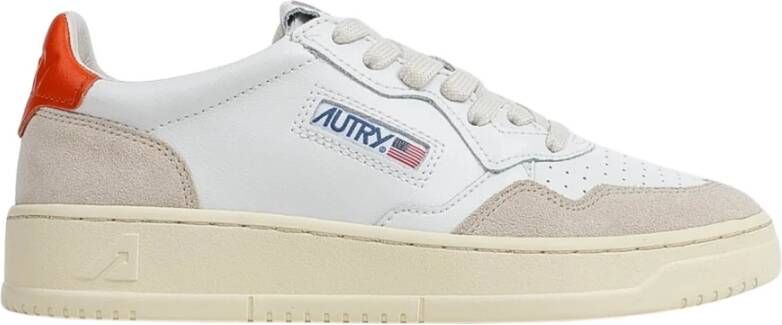 Autry Witte Lage Top Leren Sneakers Multicolor Dames