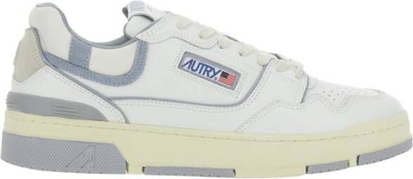 Autry Witte lage top logo patch sneakers White Heren