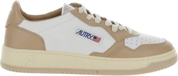 Autry Witte Lage Top Sneakers Paneelontwerp Multicolor Heren