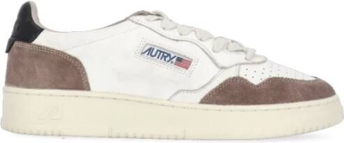 Autry Witte Leren en Stoffen Sneakers voor Vrouwen Wit Dames